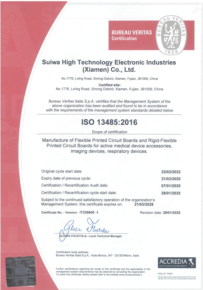 ISO13485证书