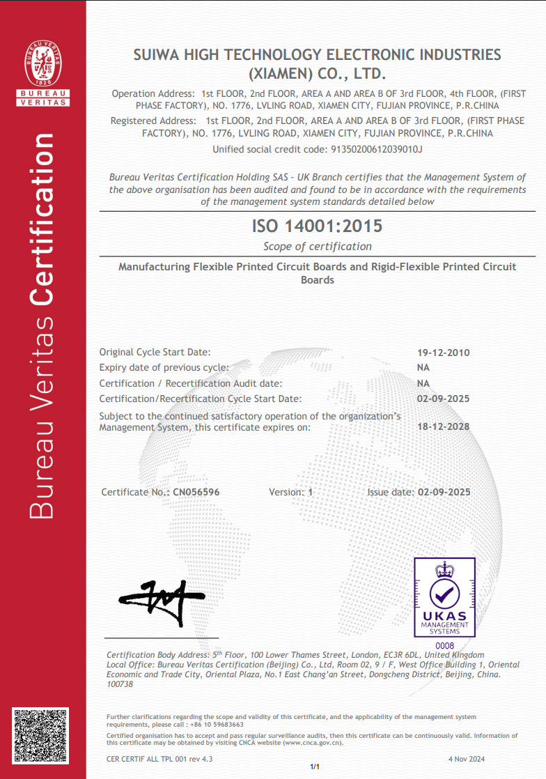 
ISO14001证书
